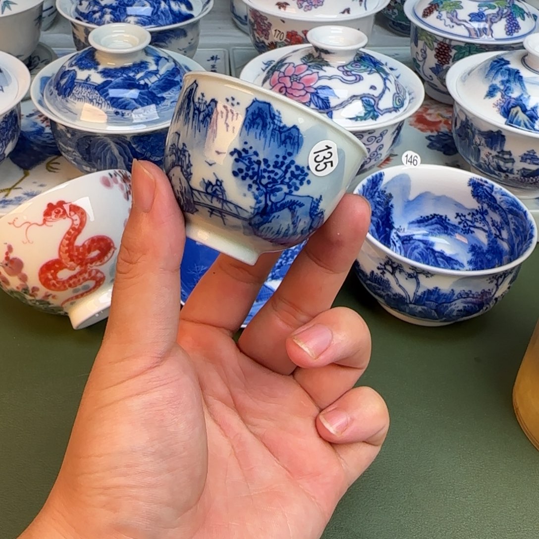 彦祖纯手工手绘茶具135