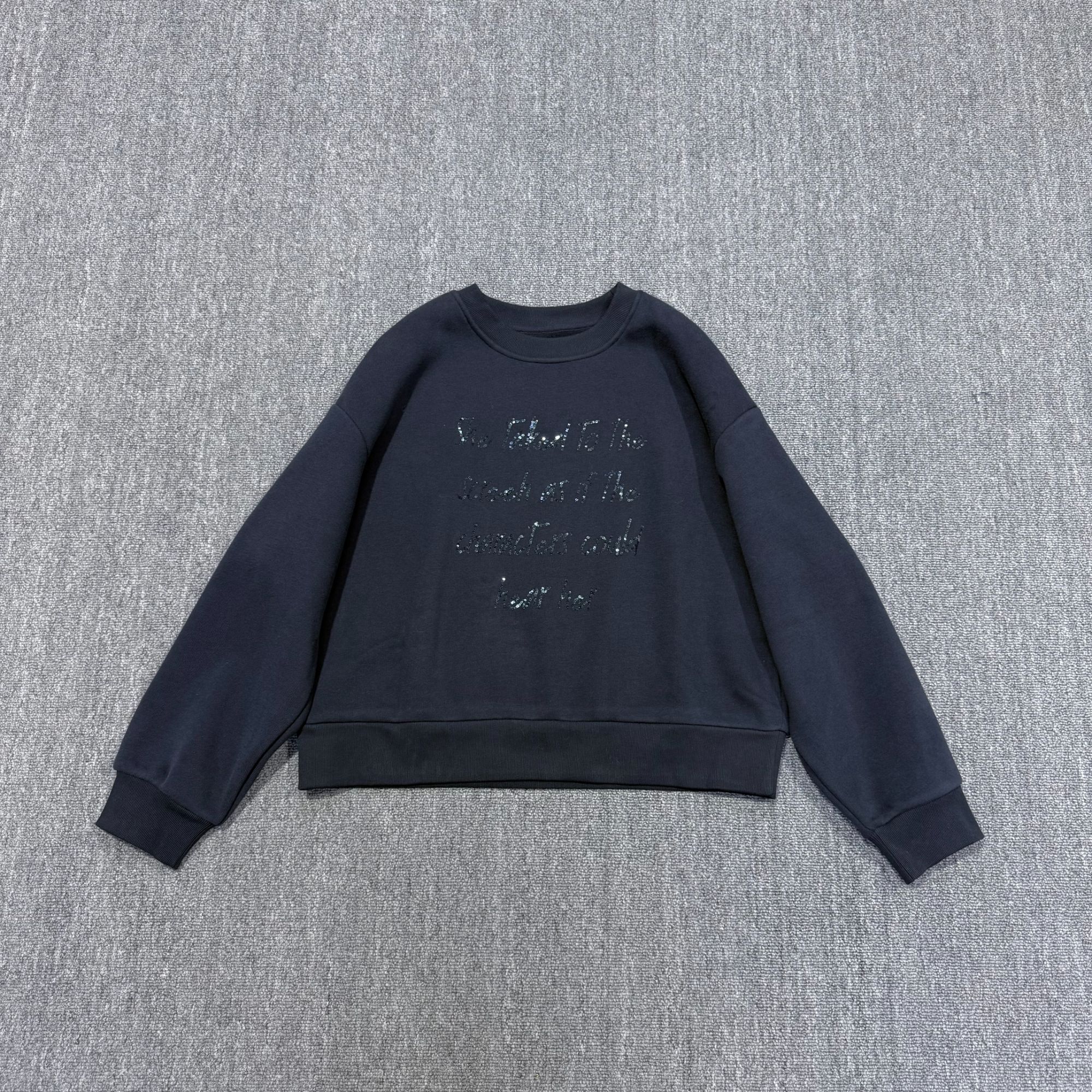 JW/静稳2025时尚休闲套头潮流长袖设计师款女装加绒卫衣5552730