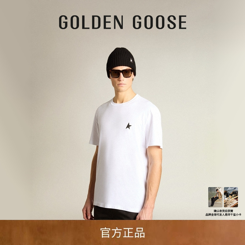 【明星同款】GoldenGoose男Star圆领短袖T恤GGDB