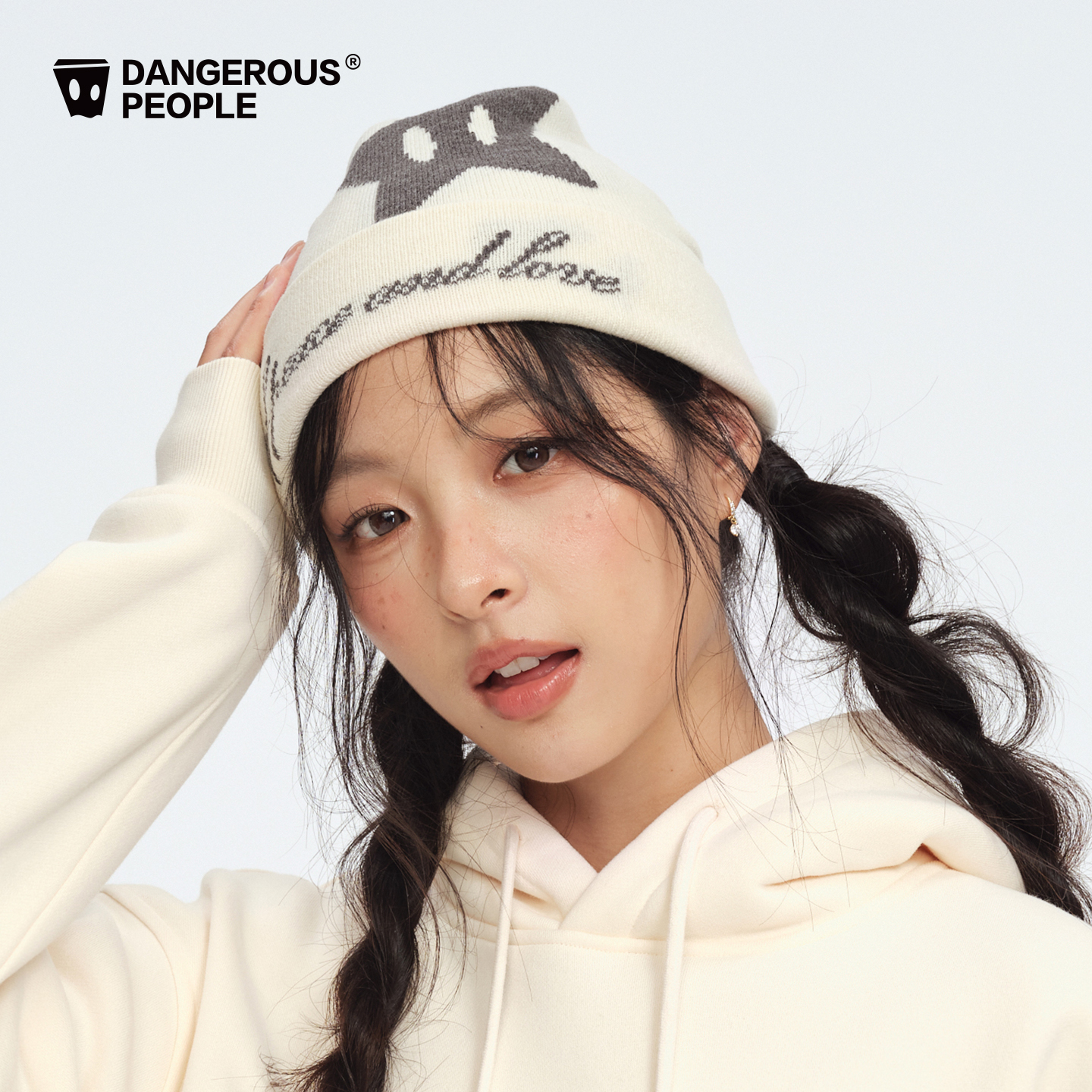 Dangerouspeople薛之谦dsp提花星星冷帽潮牌冬季百搭保暖针织帽