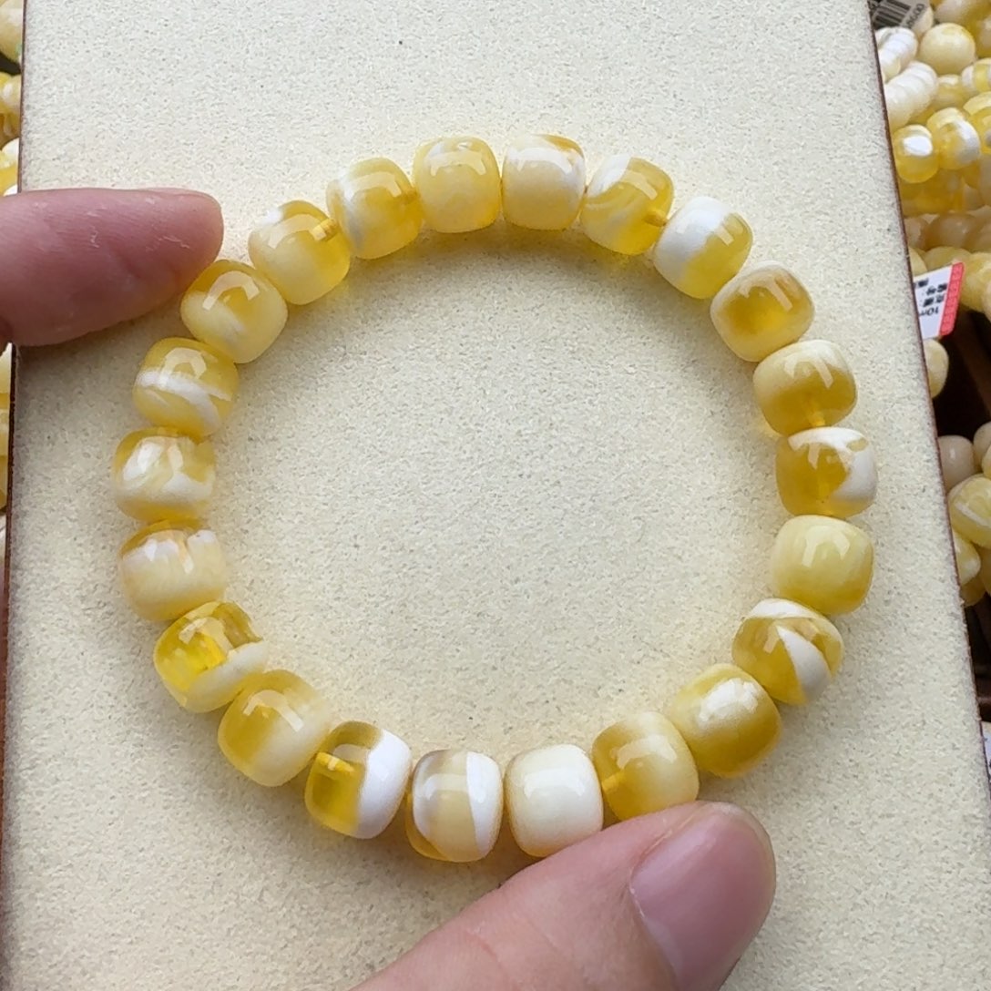 琥珀手链未镶嵌日****修蜜蜡手串