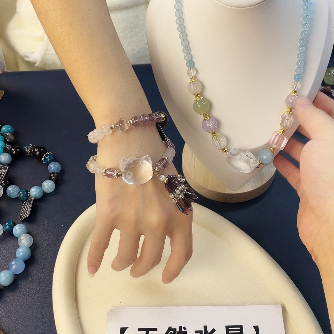 水晶手链银S925镶嵌