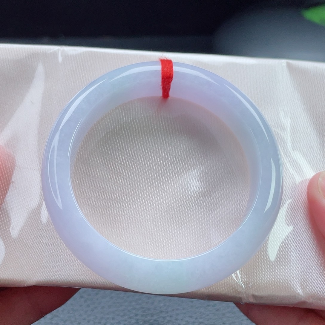 翡翠未镶嵌手镯春彩55.8