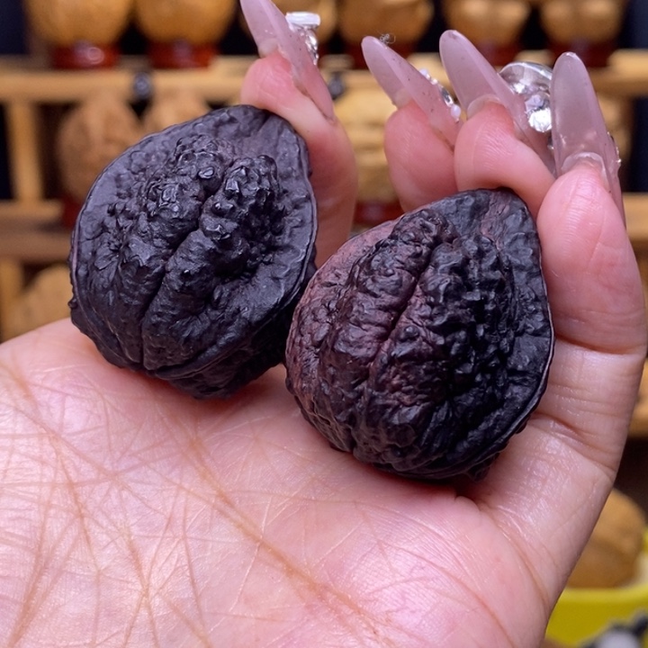 文玩核桃把件金蟾塔三棱25号