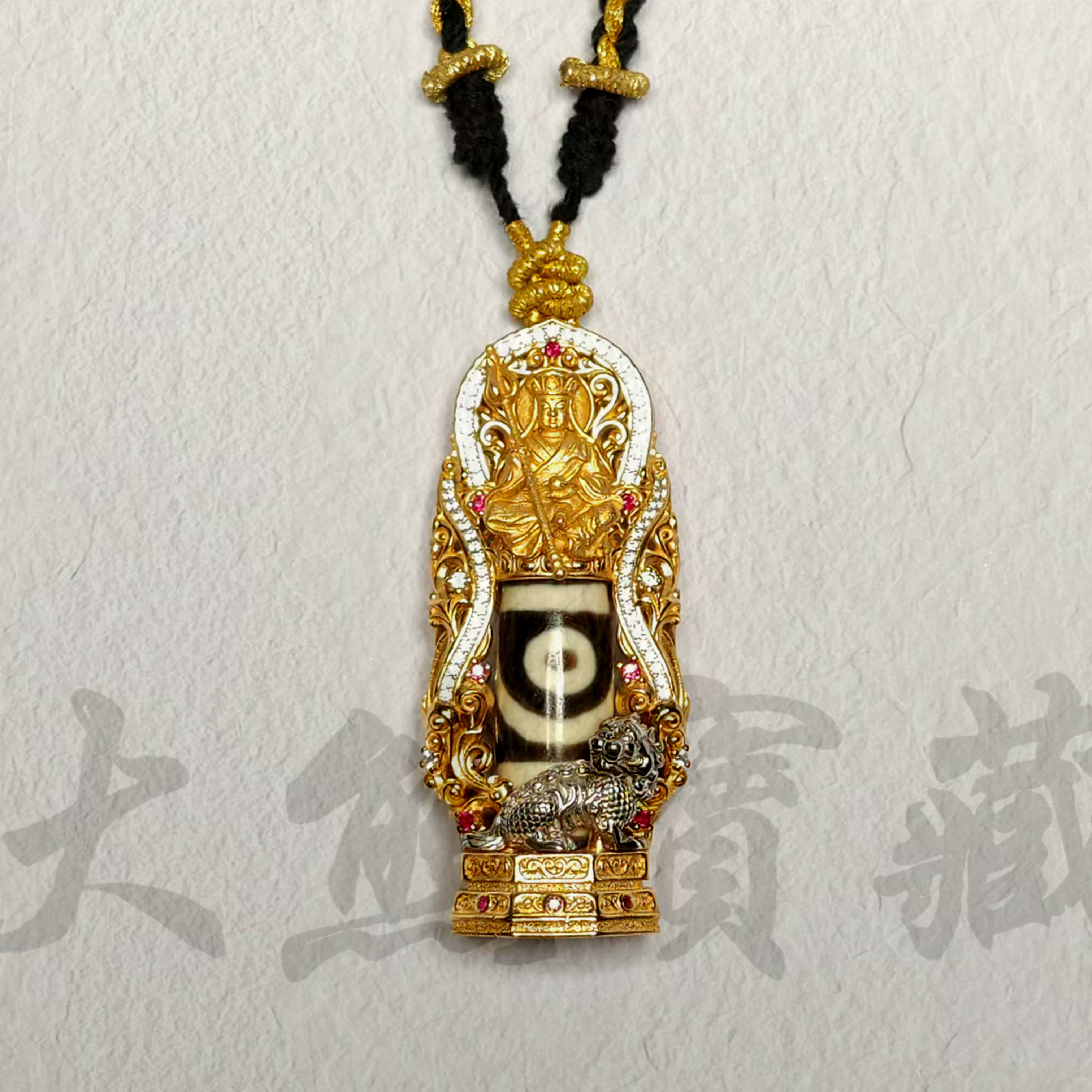 吊坠925银 【大熊宝藏·精工银镶系列】地藏二眼 多样性发货发其一