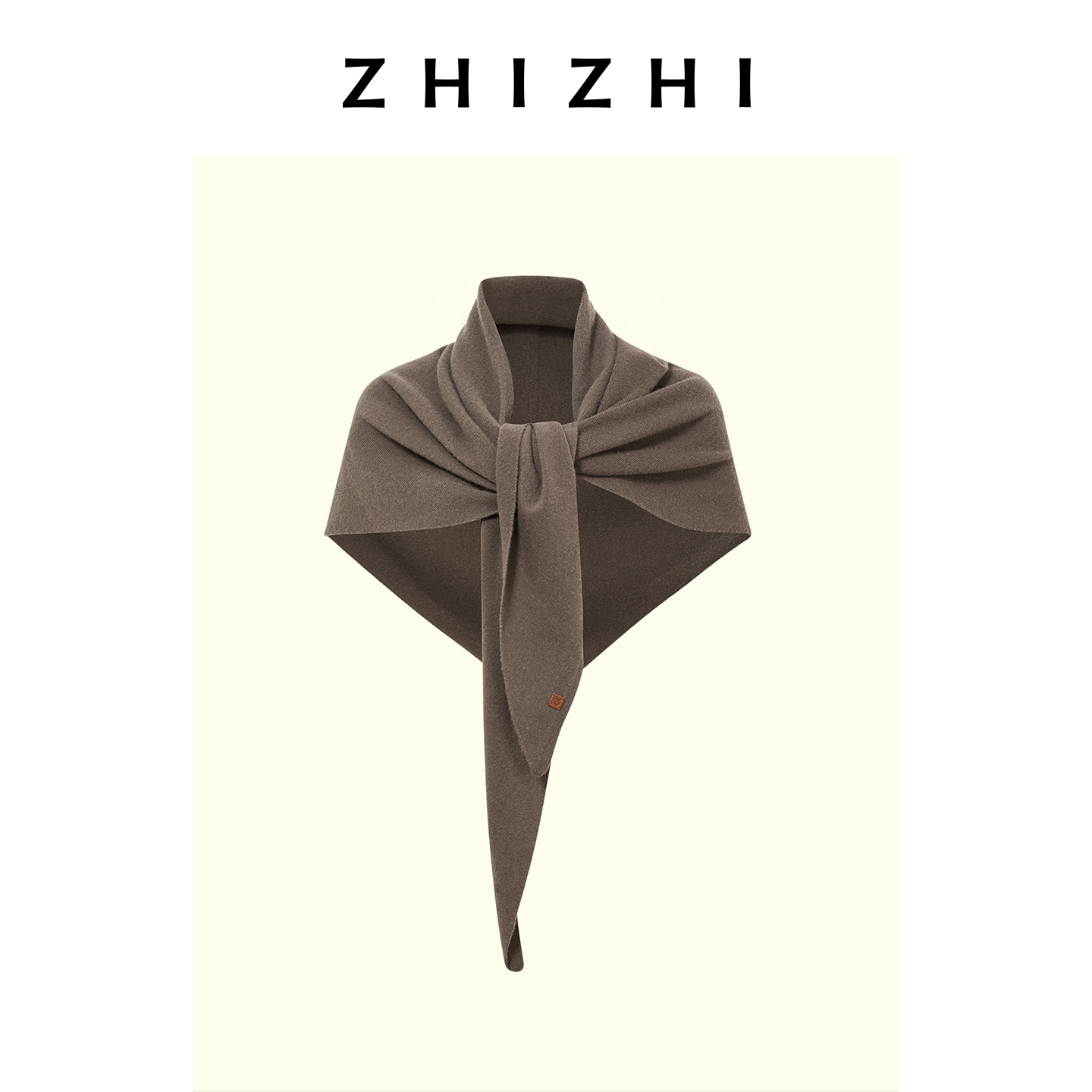 致知 子樱 纯色极简风保暖围巾时尚柔软三角巾ZZ2FSKPN045
