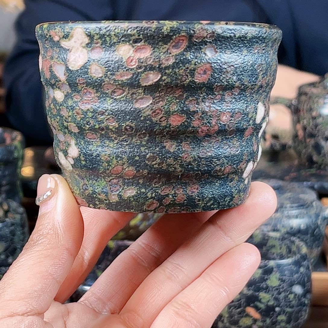 文人雅器安山玉茶杯