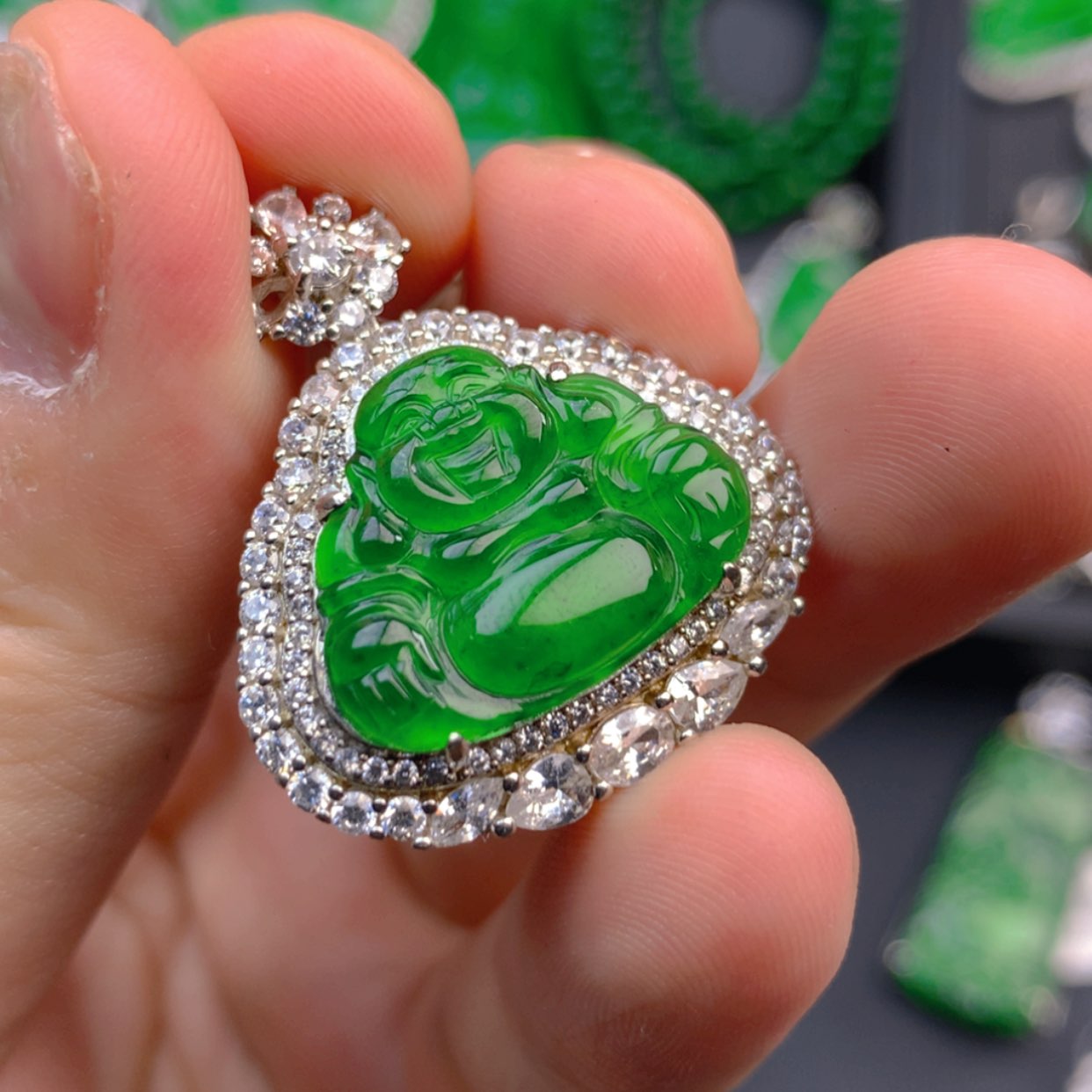 【闪购商品】翡翠颈饰银S925镶嵌1111111