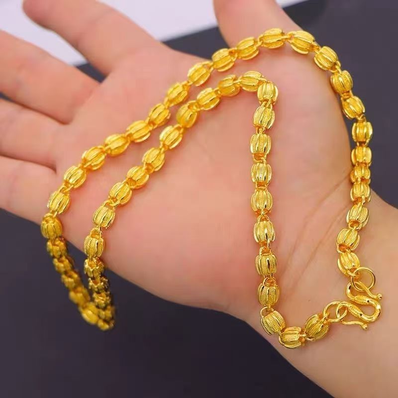 合金项链 实心核桃项链