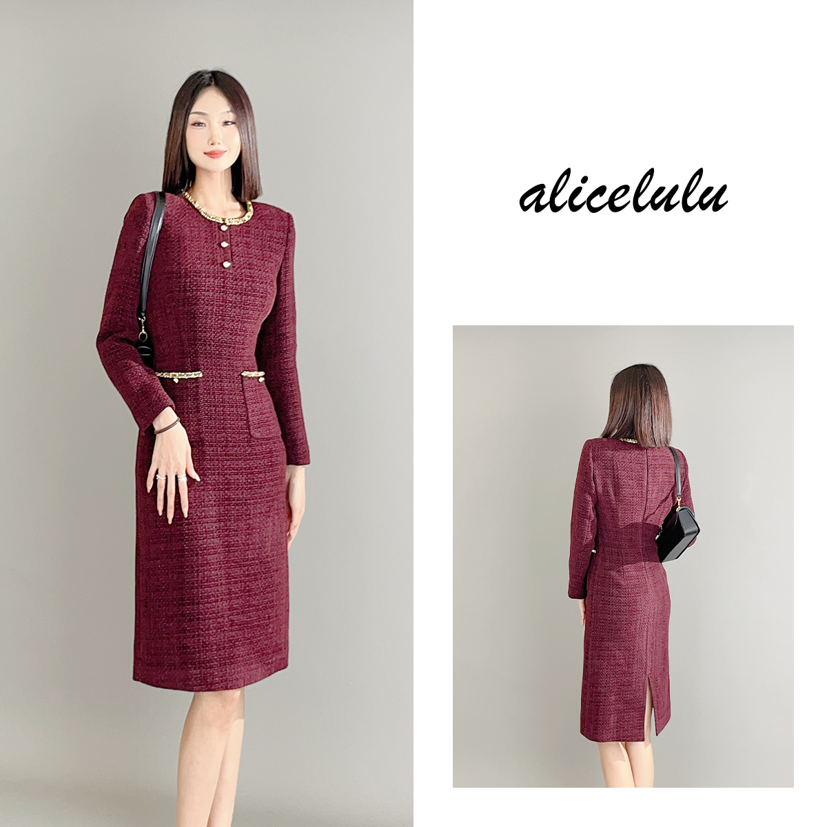 5 alicelulu“优雅新贵”连衣裙 华美端庄 璀璨钉钻 S2139490W