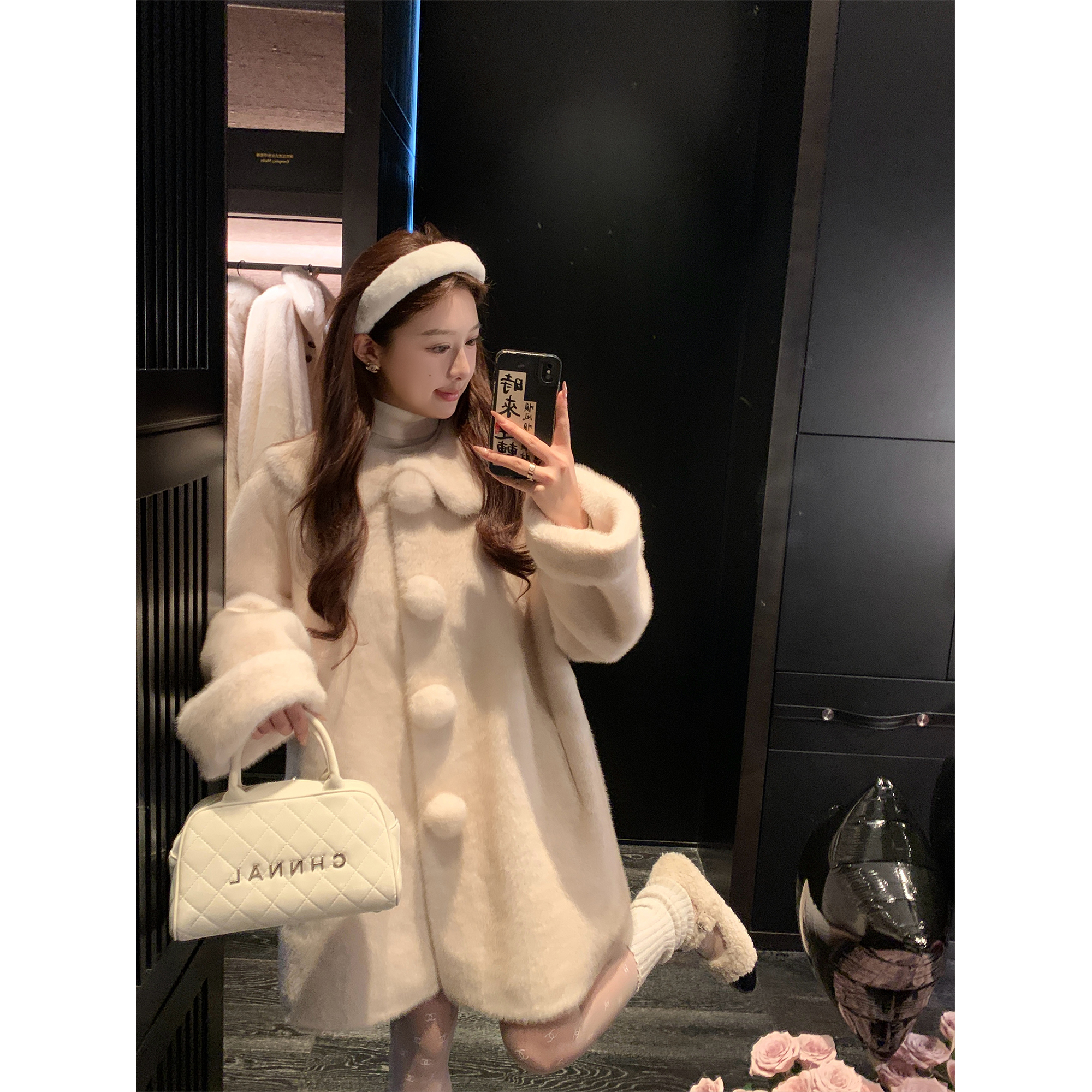 中古雪球外套女秋冬高级感大衣