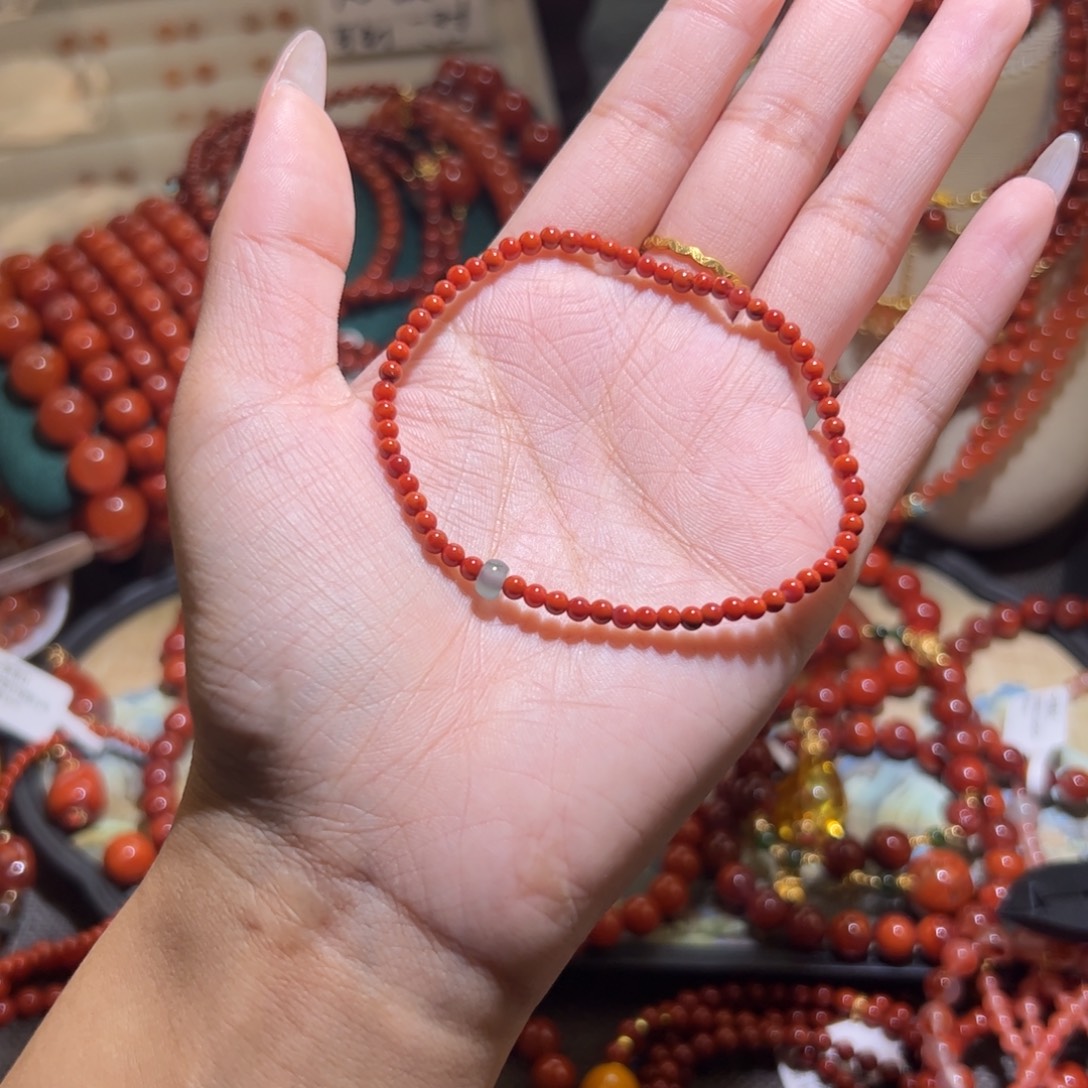 南红玛瑙未镶嵌手串3mm
