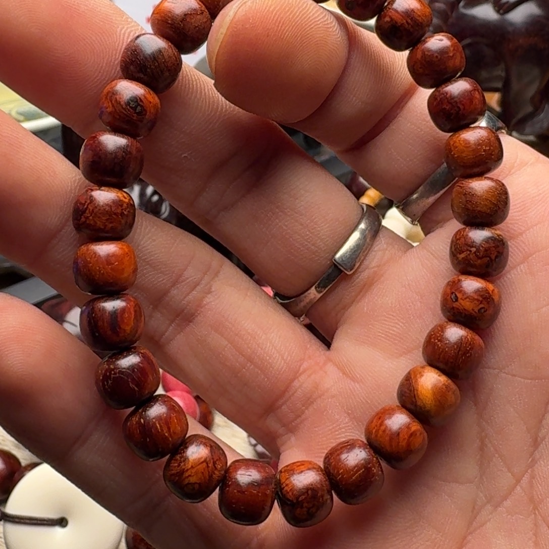 小叶紫檀手串/手链瘤疤裂 介意慎拍