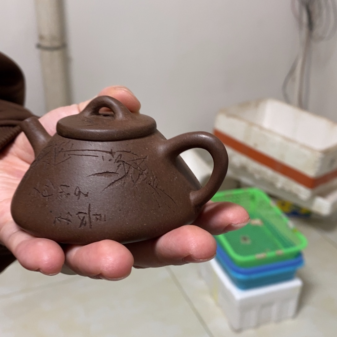 紫砂茶壶全手石瓢120毫升