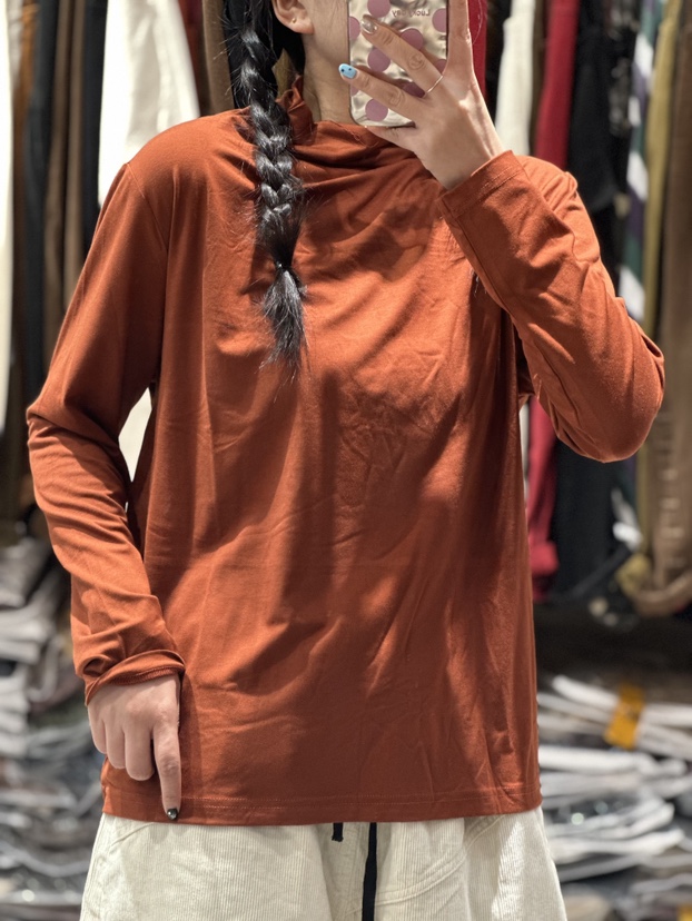 5812纯色高领长袖T恤女宽松舒适百搭气质减龄显瘦打底衫