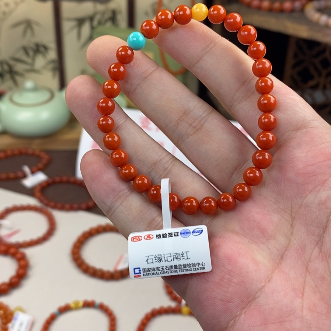 南红玛瑙未镶嵌手链