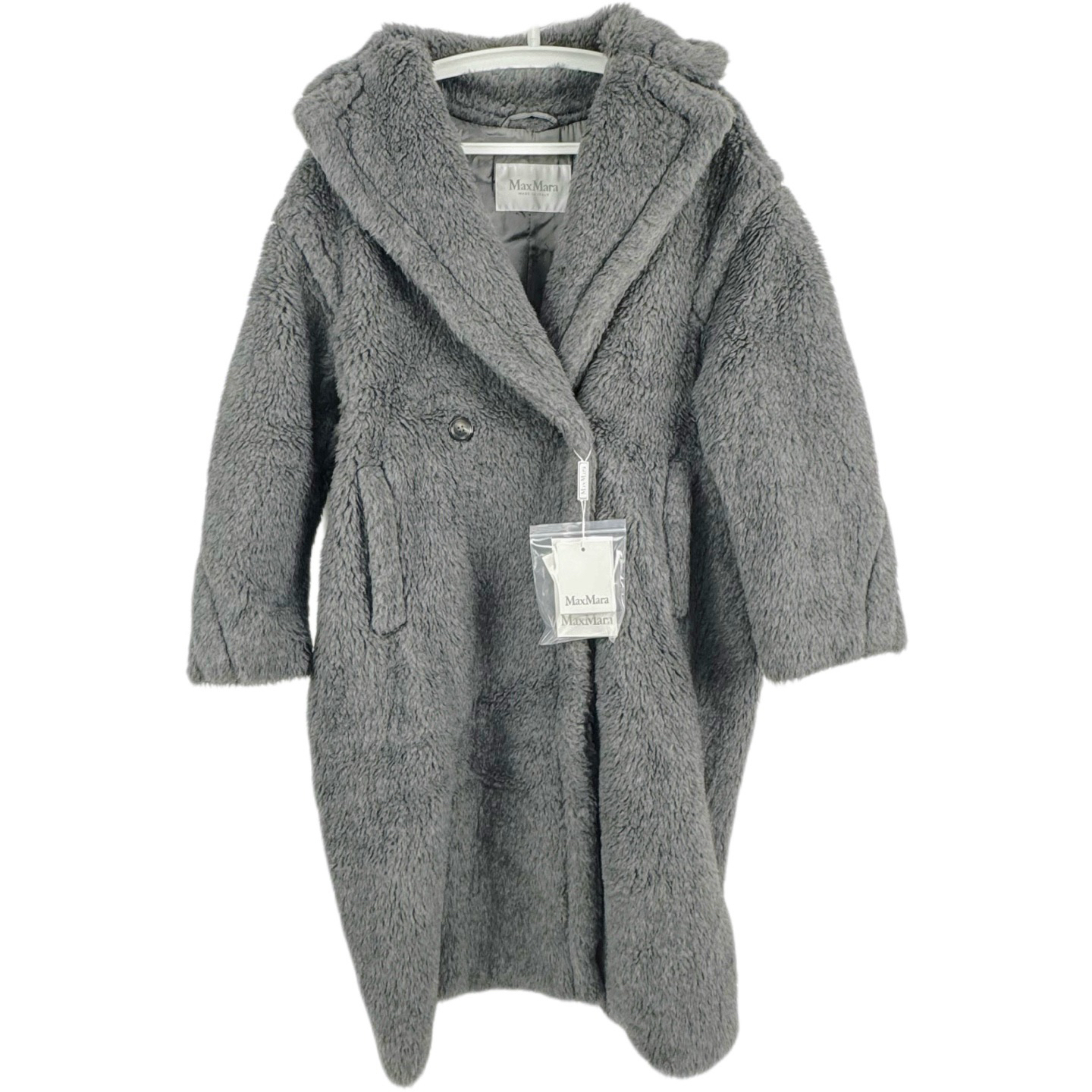 99新 MaxMara XS码 Maxmara 泰迪熊大衣灰色 全新 sz0201