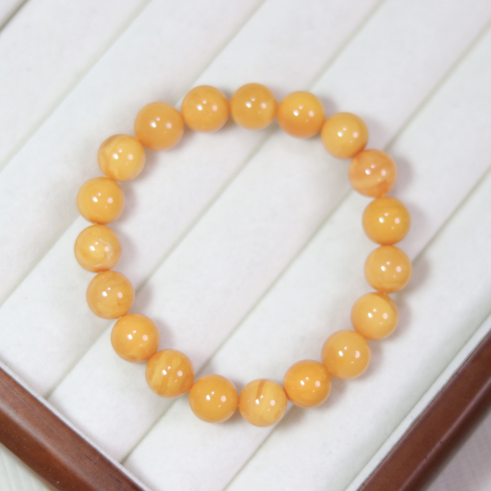 蜜蜡手串·10mm+老蜡老型珠单圈·多样性发一·SML2007