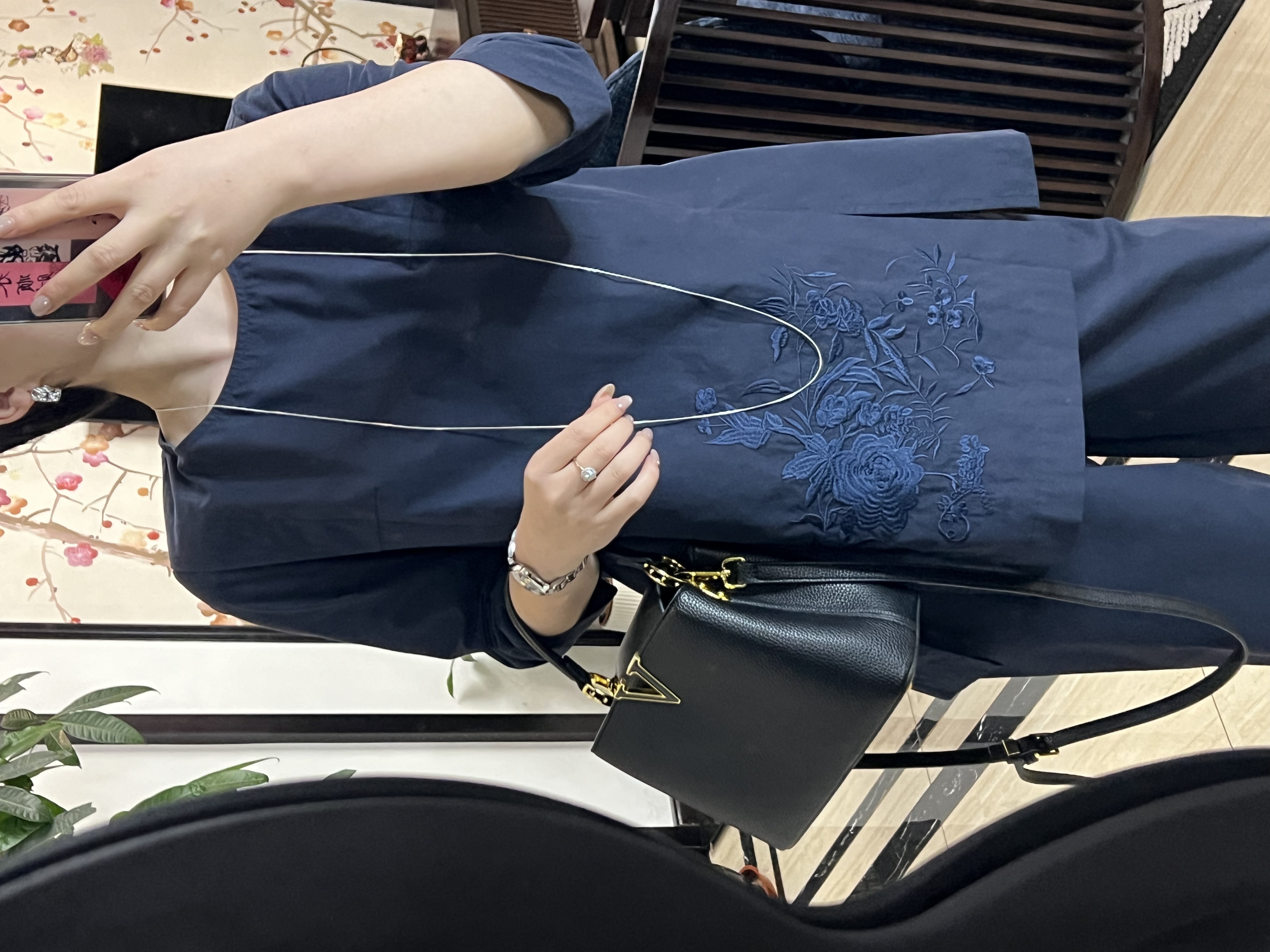 【安姬迩·自制】YM-0065 新中式国风极简风重工刺绣夏季时尚两件套