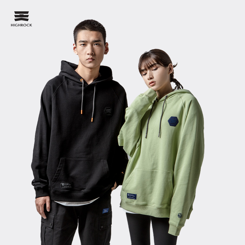 天石户外运动连帽时尚休闲卫衣男女同款长袖套头宽松S199