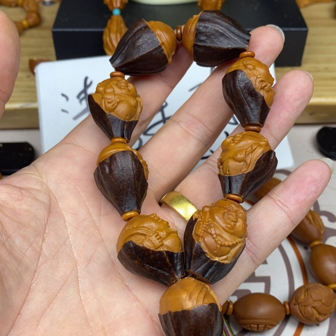 橄榄核手串/手链橄榄核橄榄核雕刻强