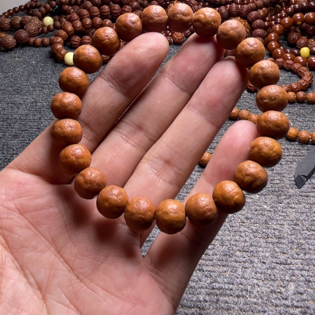 猴头核桃手串10左右小青柑手串。泛油款