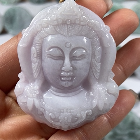 翡翠颈饰未镶嵌观音福利