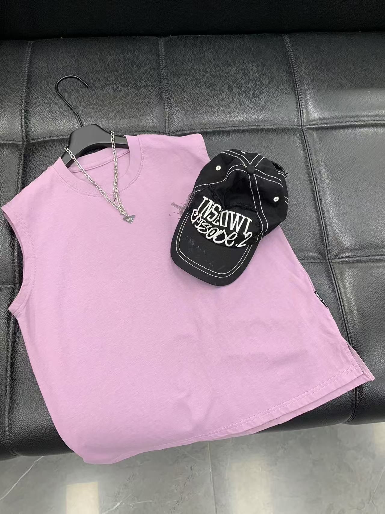 山 2025【Y】6月14日 儿童男童女童时尚紫色夏季无袖T恤2579-