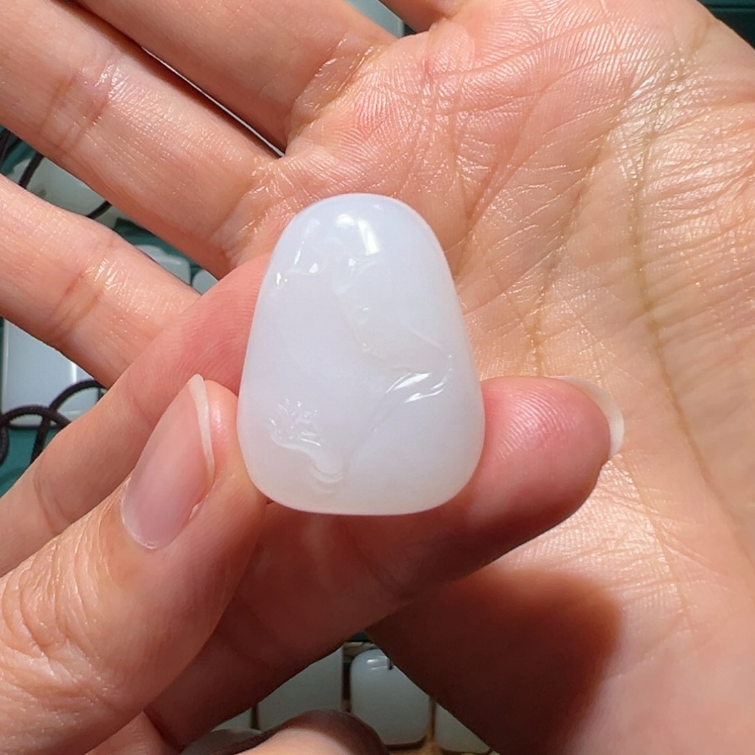 和田玉玉牌未镶嵌牧**风