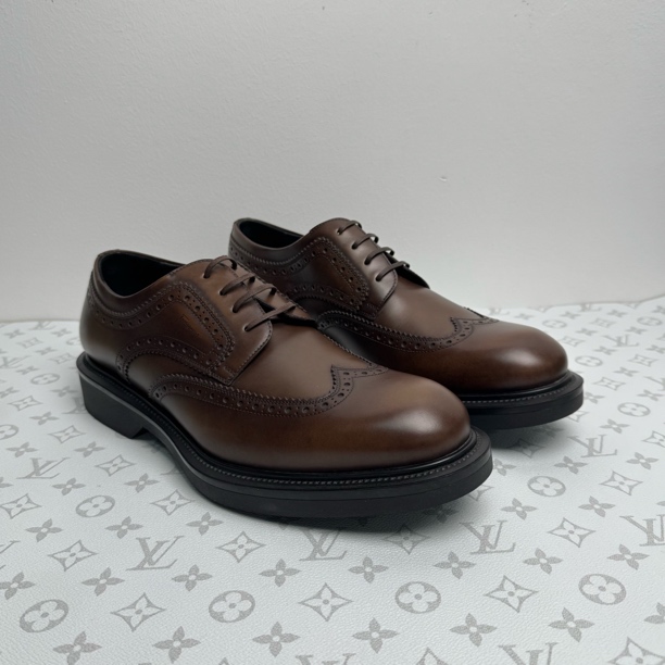 未使用 FERRAGAMO/菲拉格慕 男士商务雕花休闲皮鞋 40.5码