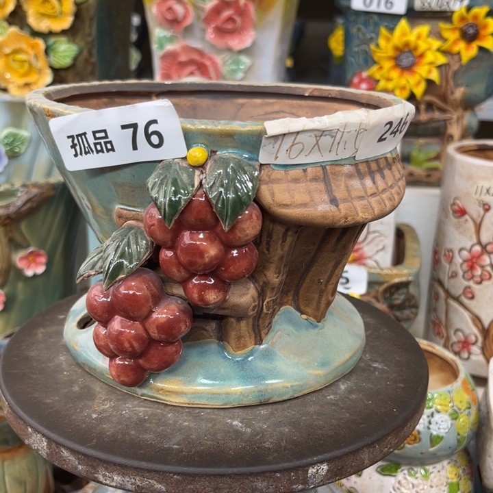 紫砂花盆粗陶材质多肉花盆