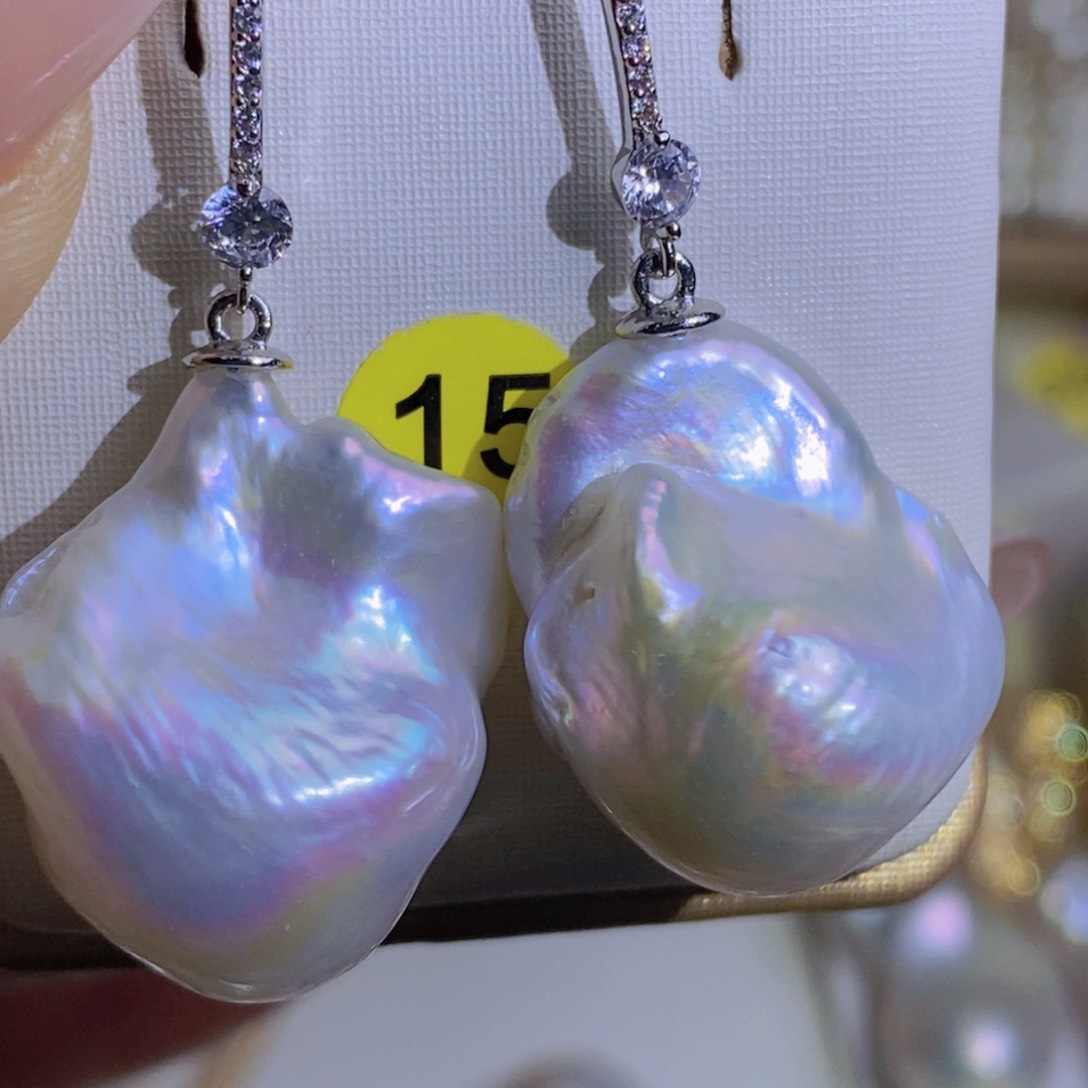 银S925镶嵌天然淡水珍珠淡水珍珠