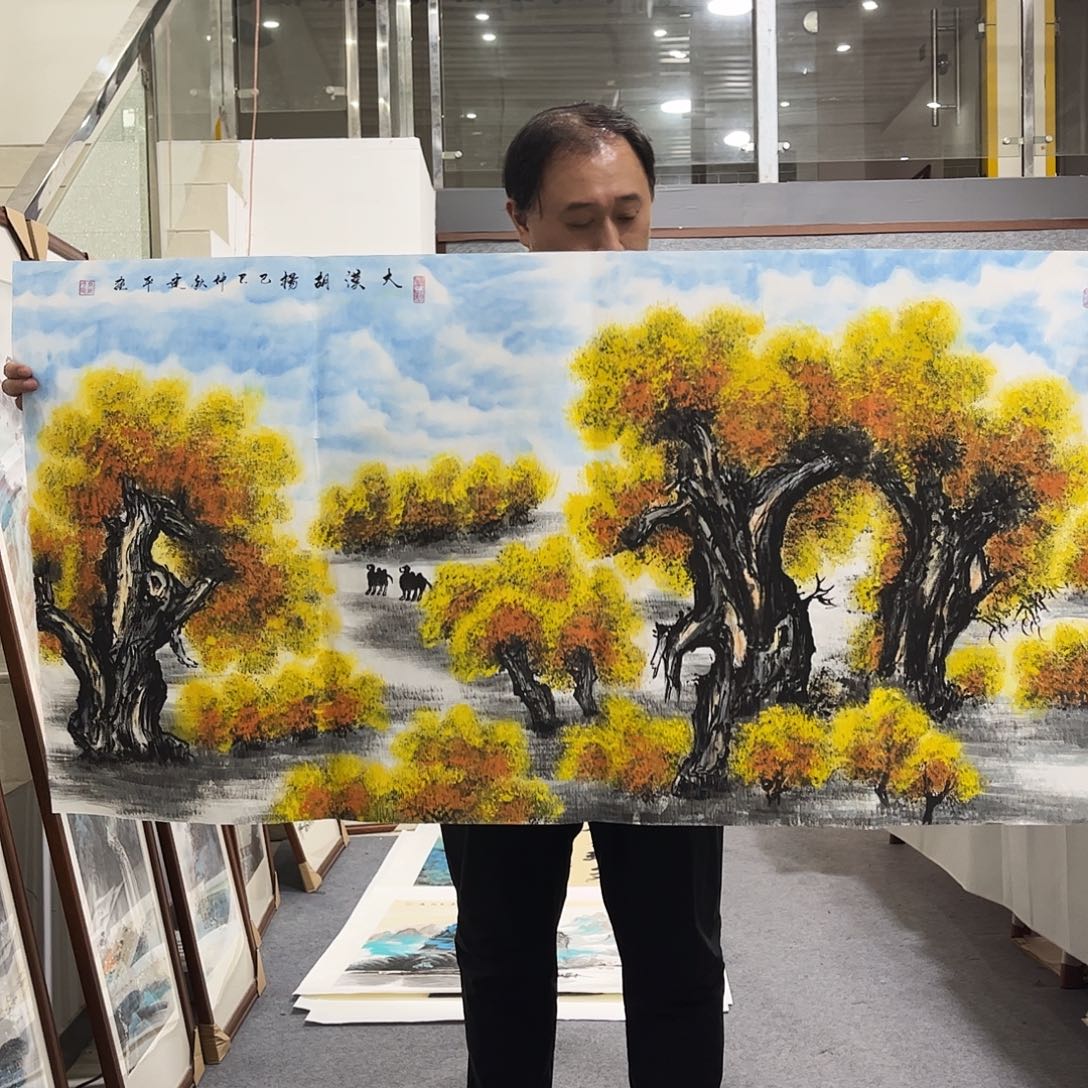 国画HT国画单幅任发1.4米✖️70