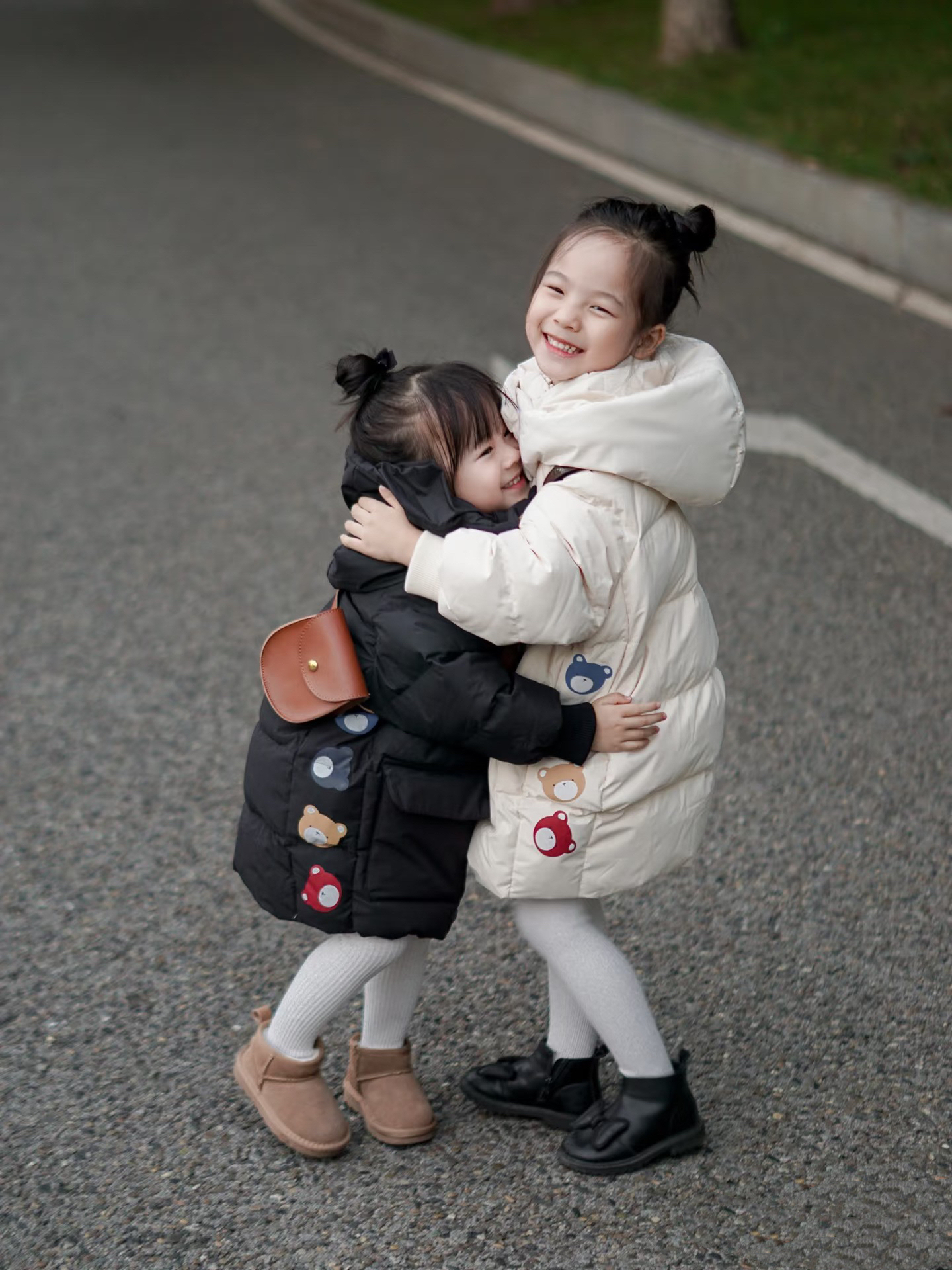 女童韩版可爱百搭中长款羽羽外套