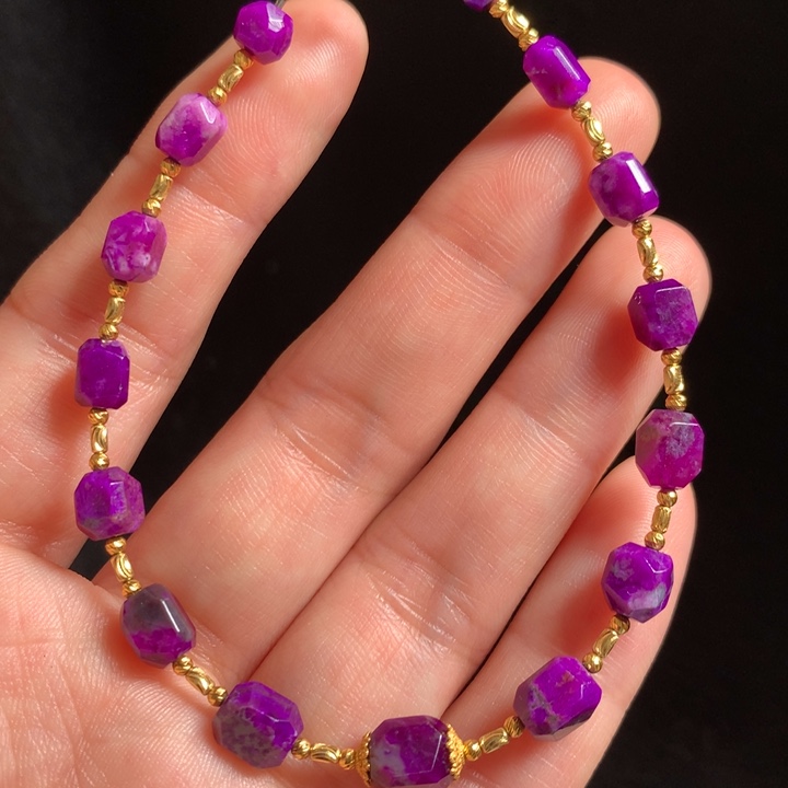 苏纪石（舒俱来）手链18K金镶嵌