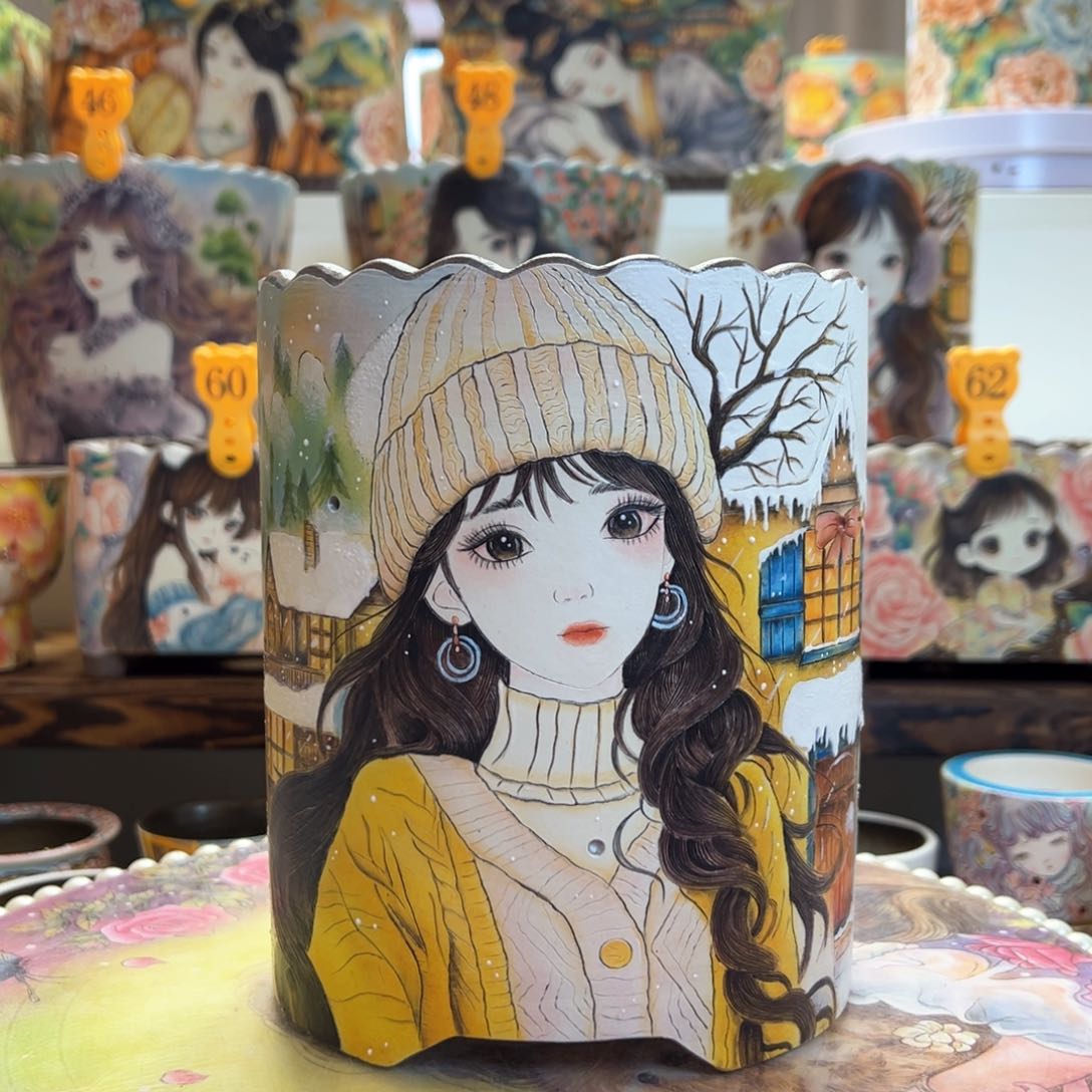 红陶Gogo的精工美盆