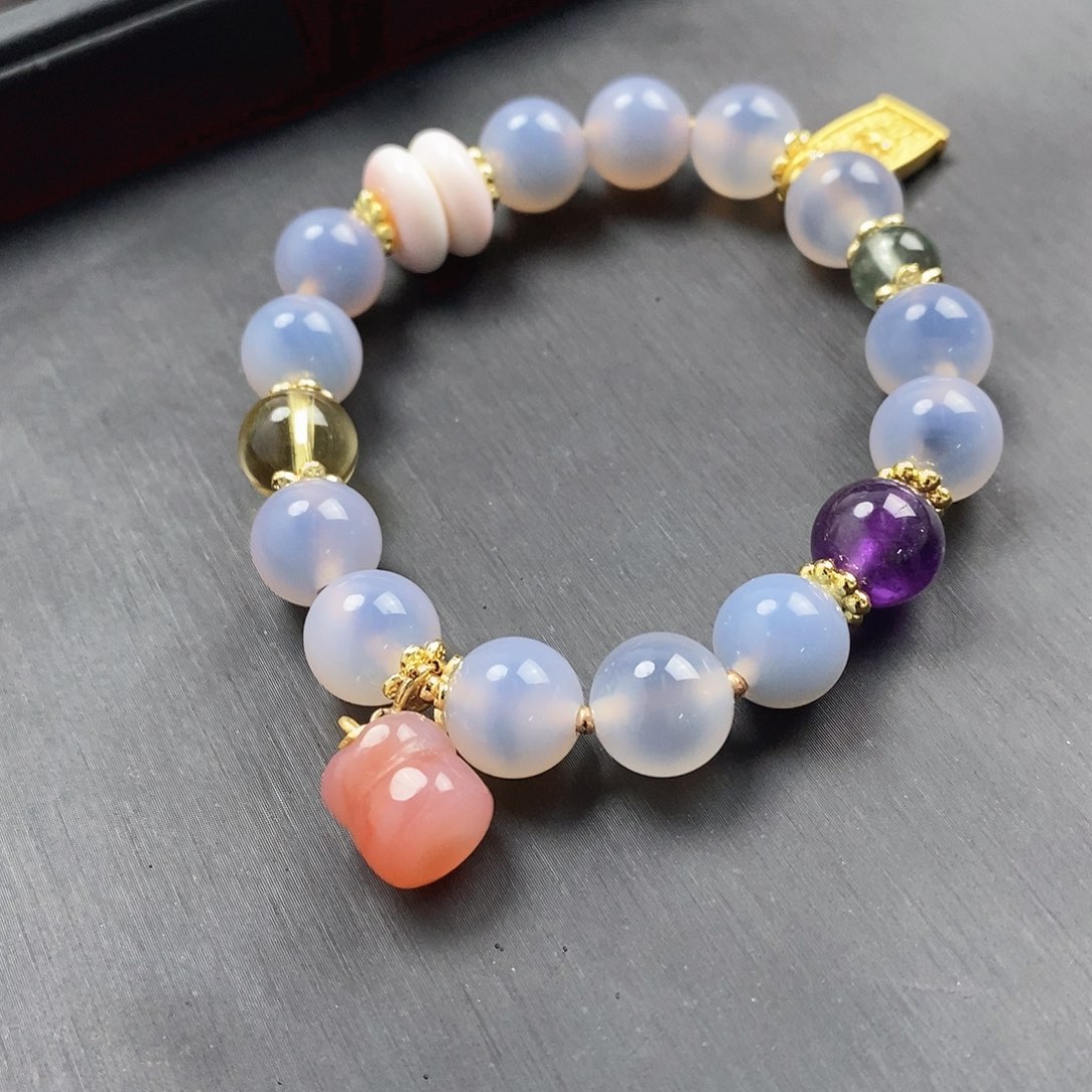 玛瑙/玉髓玛瑙手串合金