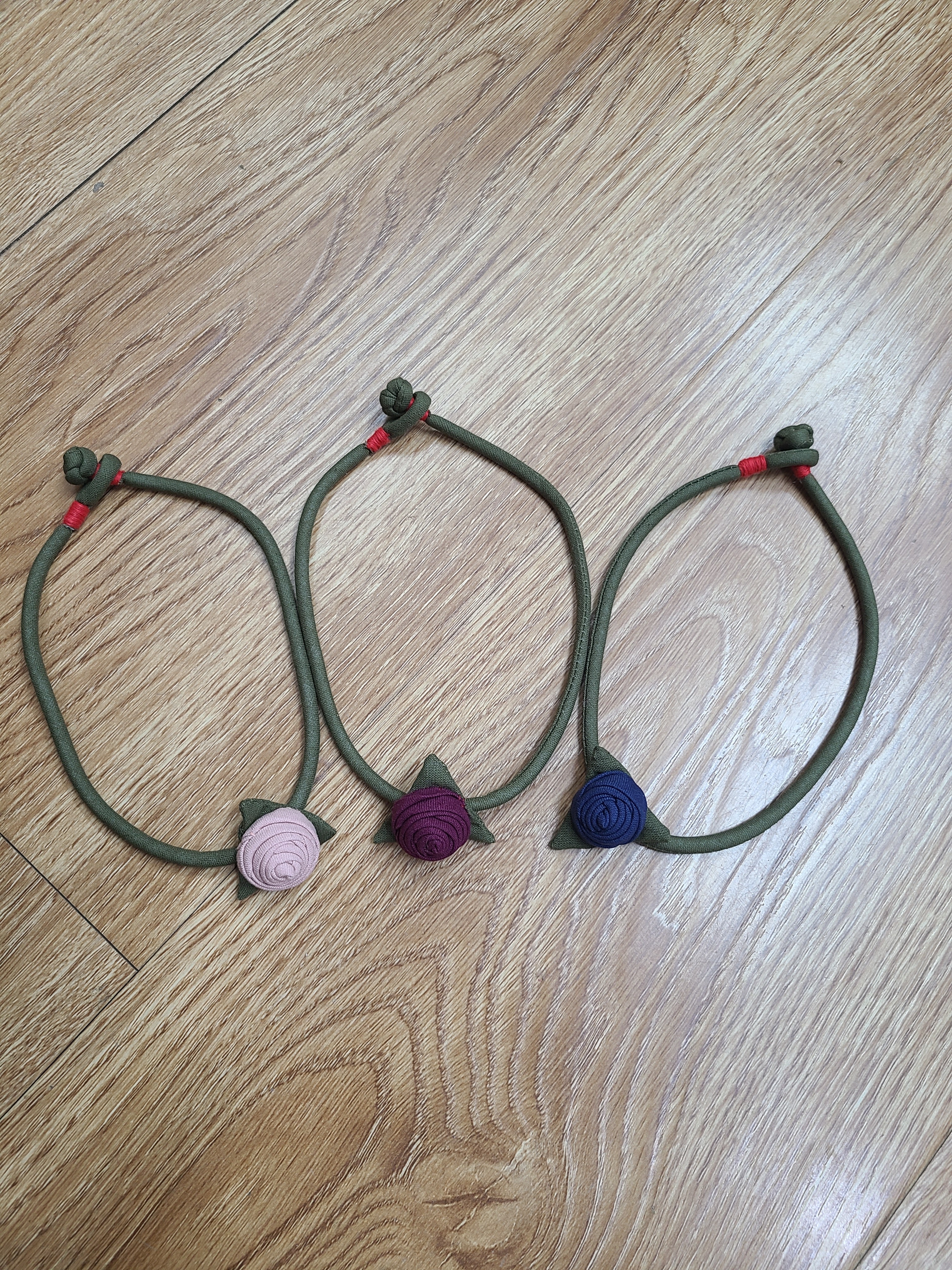 民族风手工编织玫瑰花锁骨项链