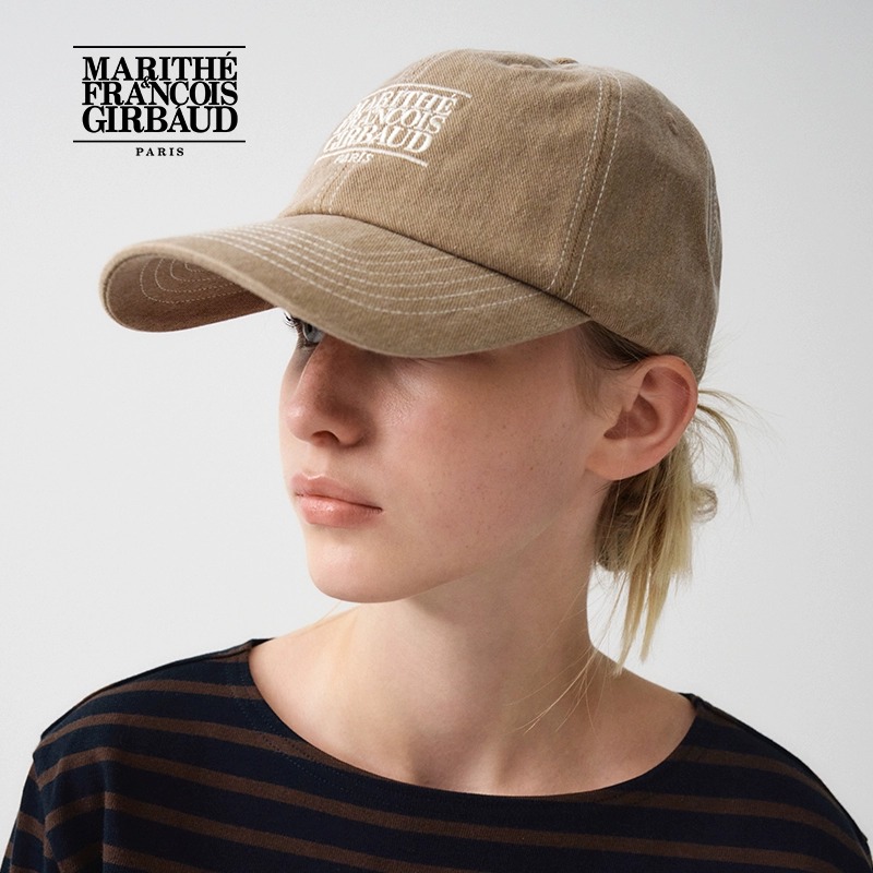MARITHE经典LOGO缝线鸭舌帽 潮流男女同款棒球帽25秋MFG44FHG105