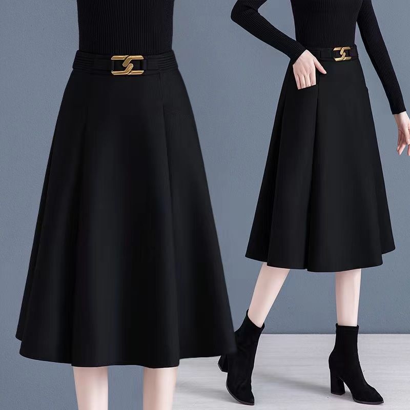 芙黛怡672款星空呢加厚款休闲百搭半身裙