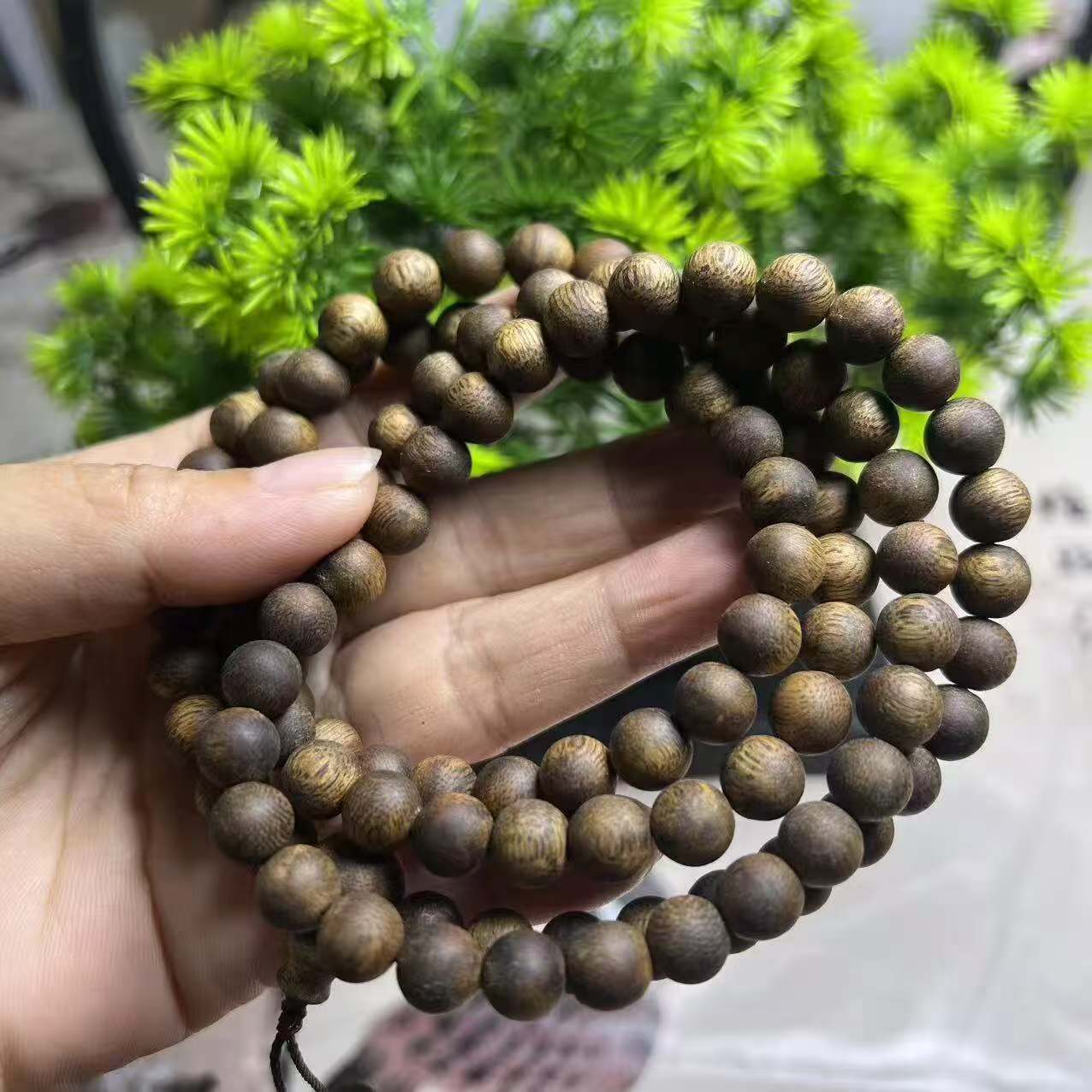 沉香8mm【藏香阁】奇楠沉香圆珠多圈手串 22-23g
