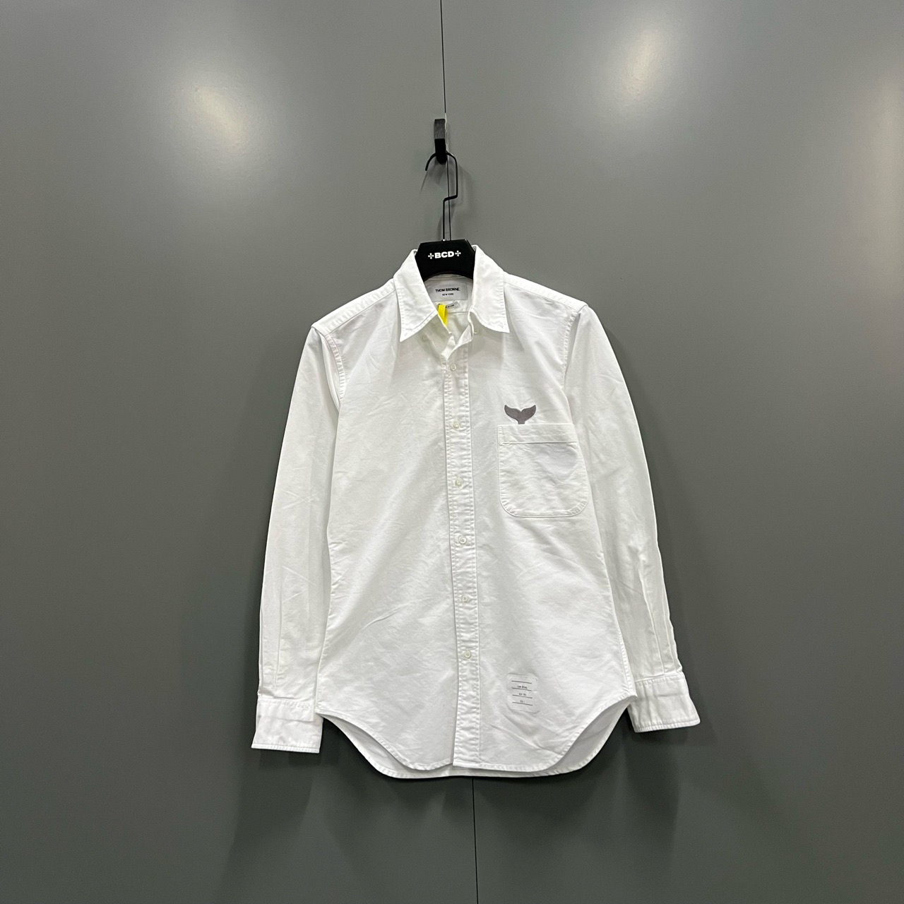 95新 THOMBROWNE （jp）216 鱼尾刺绣长袖衬衫 2码
