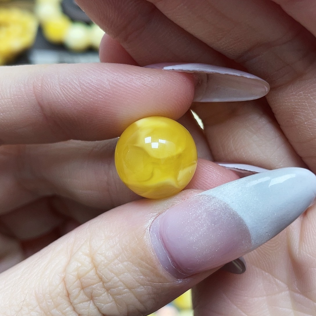 琥珀珠宝奇石未镶嵌14.5mm