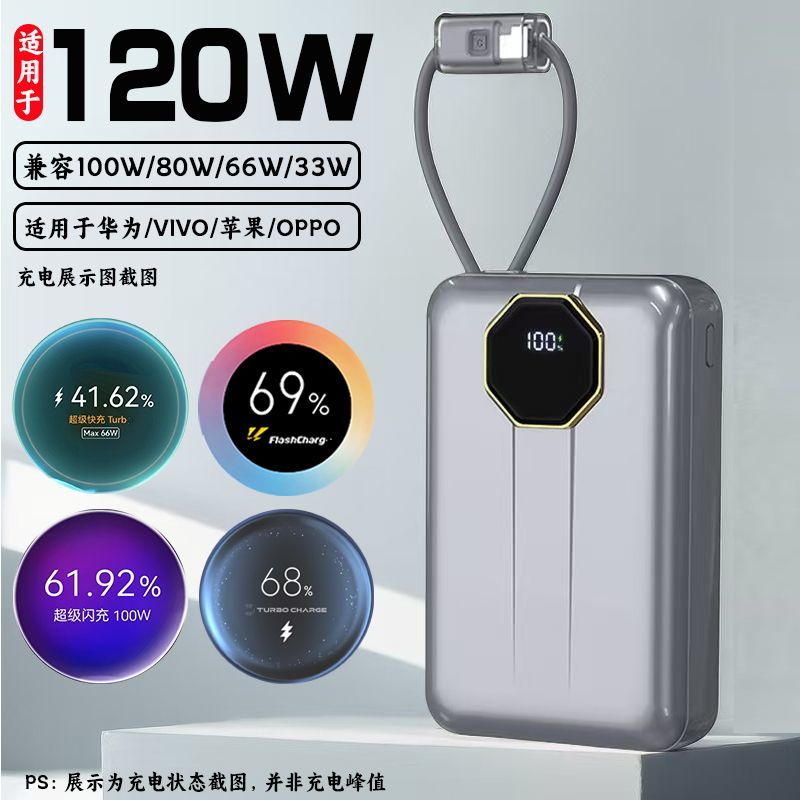 (利哥推荐)酷维闪充20000毫安迷你充电宝带线