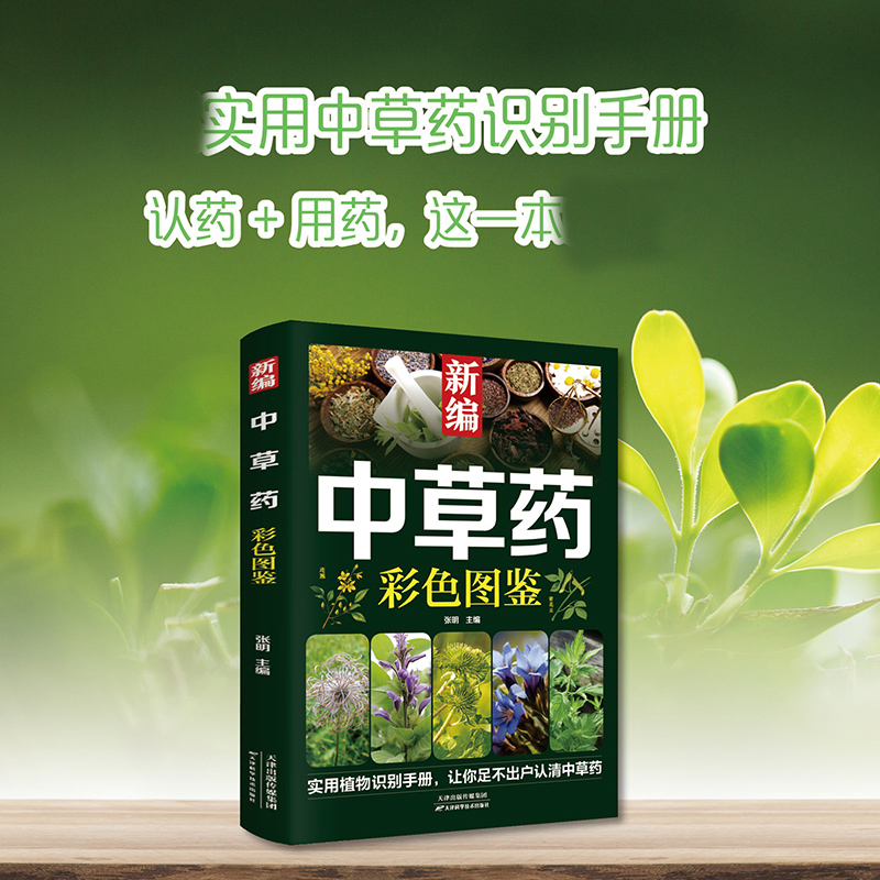 新编中草药彩色图鉴 中医中草药识别药材植物百科彩图阅读书籍X
