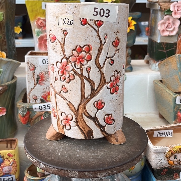 紫砂花盆粗陶材质多肉花盆