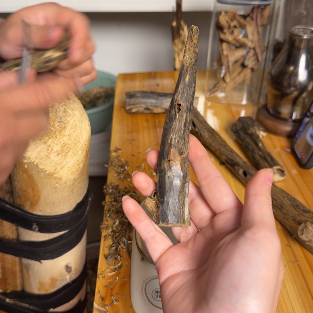 沉香绿奇虫漏香16克