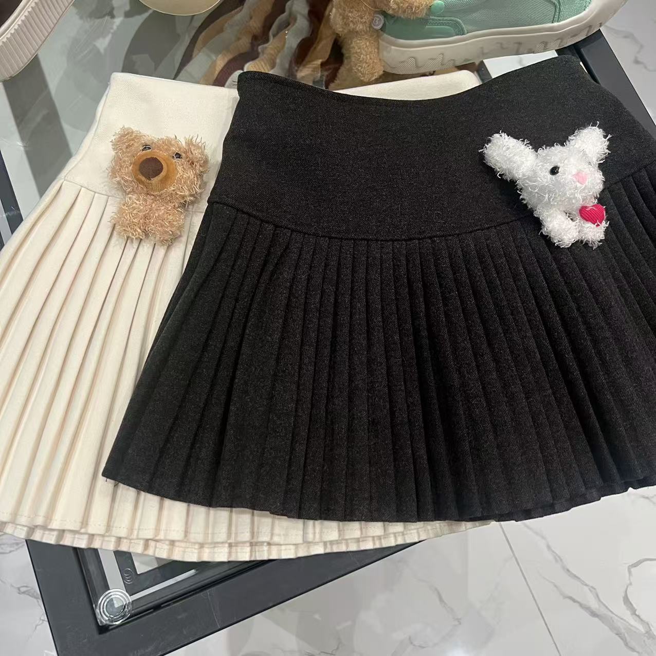 FOG（159）纯欲韩版甜美百褶裙短裙 QZ01