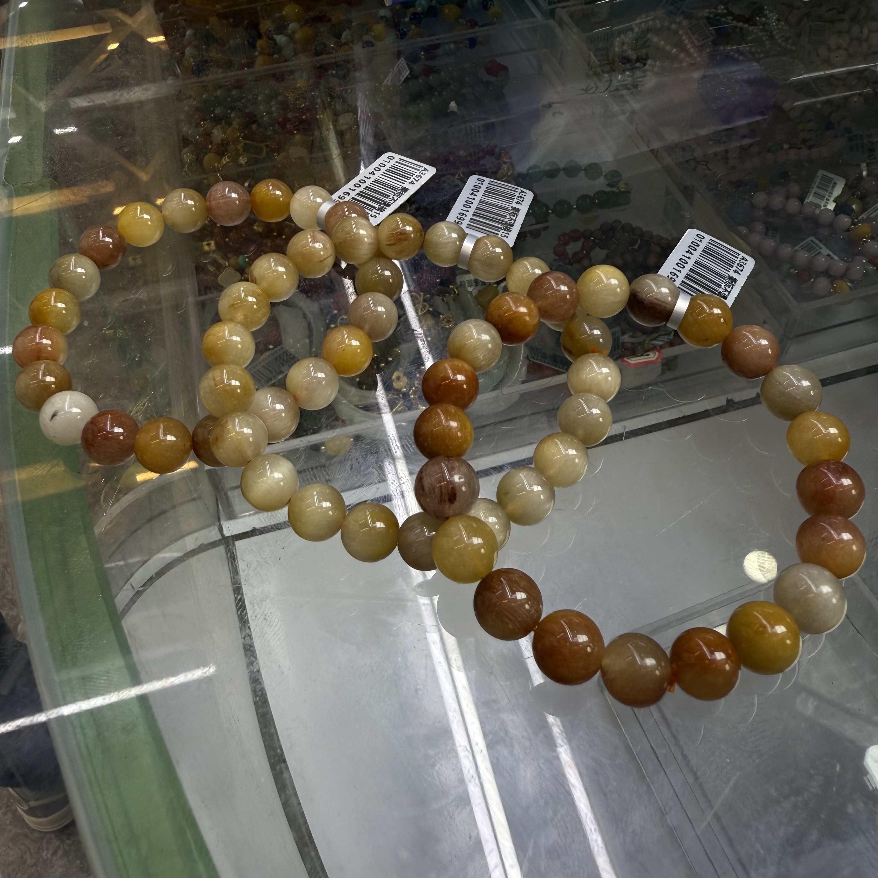 【小宝晶选】天然猫眼发晶单圈手链 约9mm 多样性发一件 841XBHL