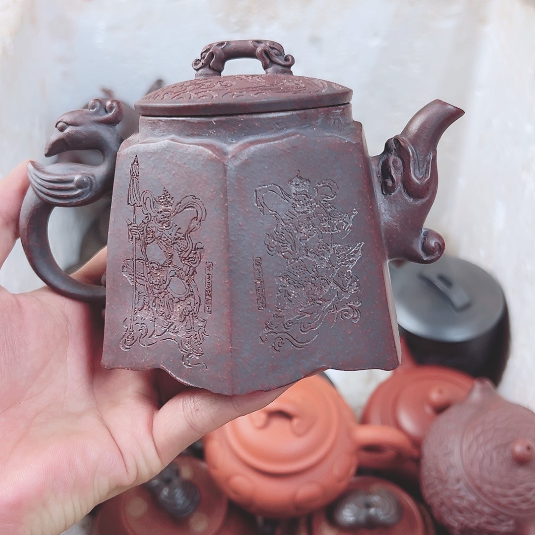 茶壶紫砂宜兴原矿紫砂壶400毫升容量